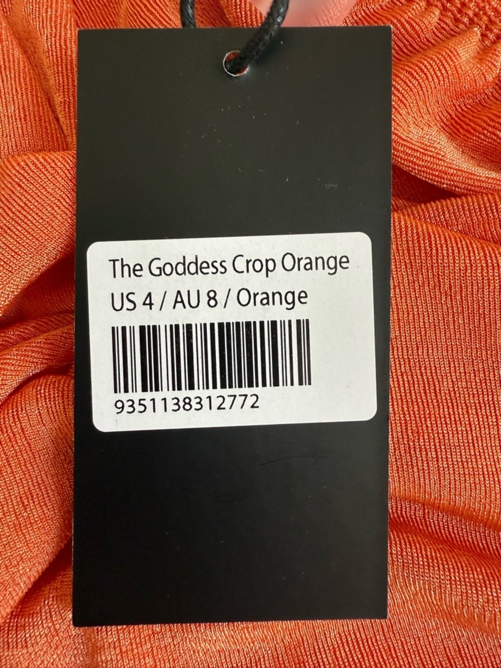 NWT Lioness Goddess One Shoulder Ruched Crop Top Orange S - Picture 5 of 7